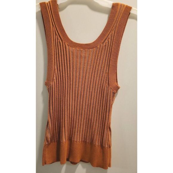 Marie Oliver Rylee Ribbed Sweater Tank Bombay Rust Womens Size M - Picture 8 of 8
